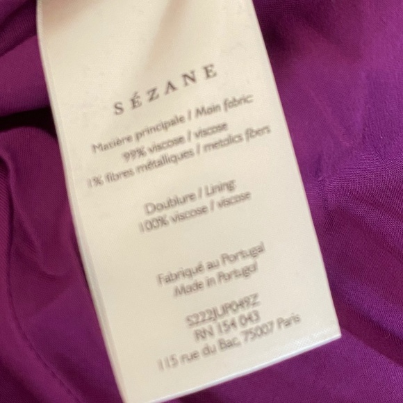 TABATA Midi Skirt  Imprime Feuillages Fond Violet NWT (US4/EU36) - Picture 9 of 12